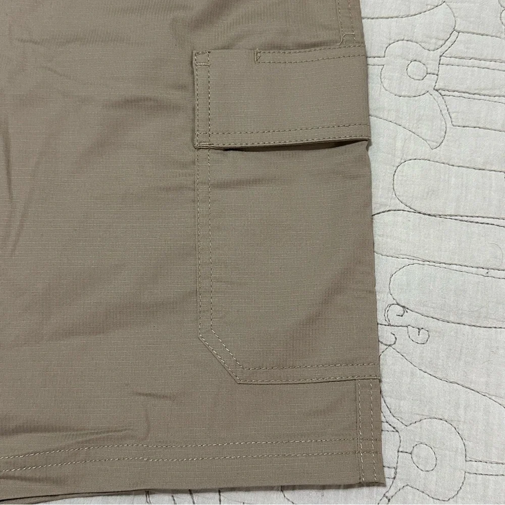 NWT Prana Men’s Double Peak Short Sz 34 10” inseam Sandbar Khaki UPF 50+